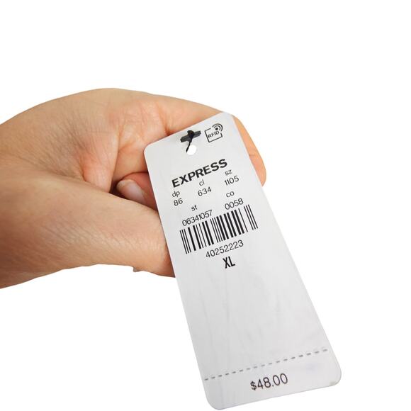 Express Blouse Peplum Blouse Puff Sleeve Blouse Ruched Blouse XL Black NEW - Picture 9 of 11